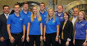 Bank of Washington 2018 interns in front of vault